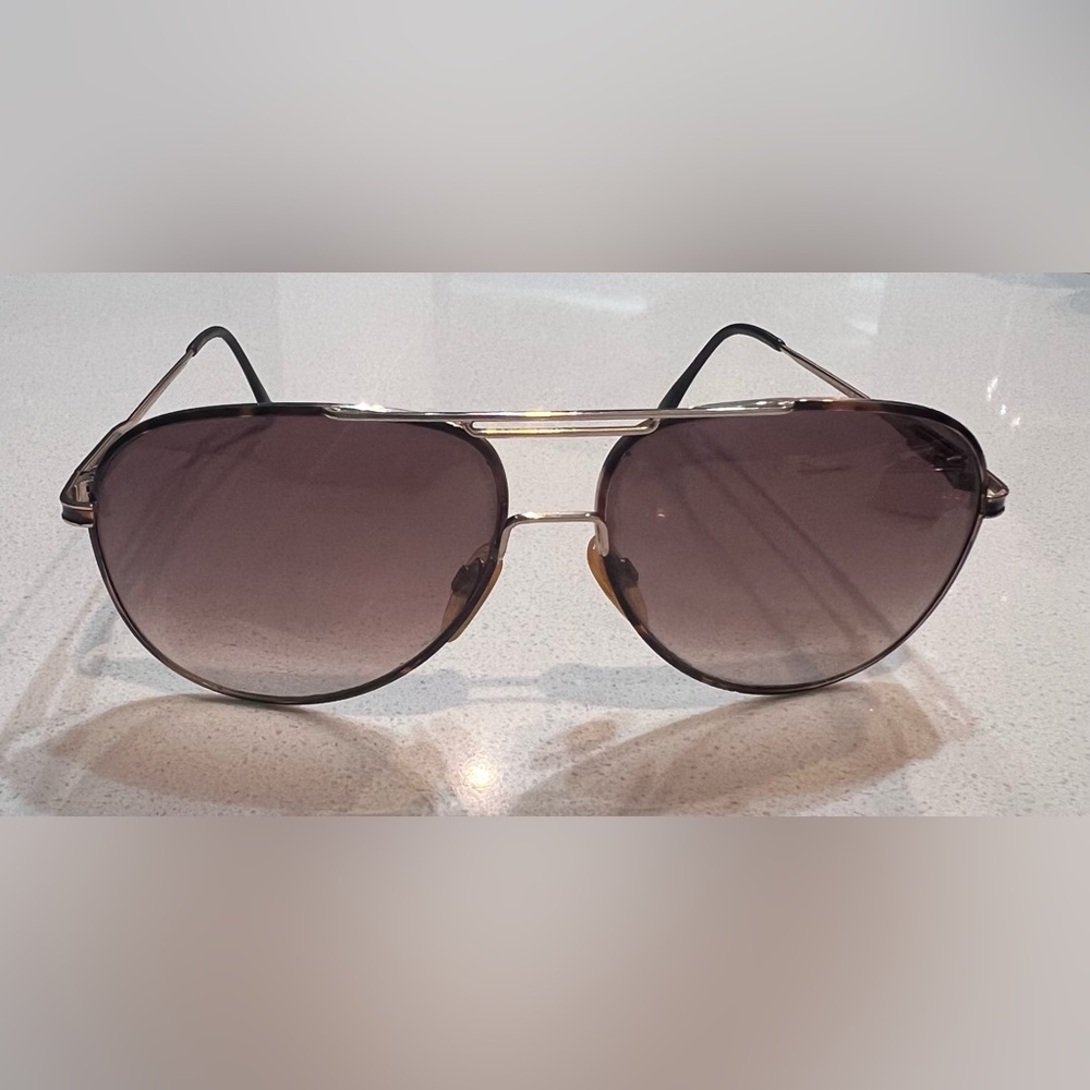 Vintage Marcolin MOD 6085 Silver Metal Pilot Aviator Sunglasses‎ Italy
